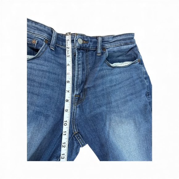 Lucky Brand 121 Slim Jeans Men 34x32 Blue Straight Leg Stretch Whiskered Fade - Picture 7 of 8